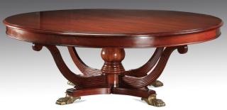 Appraisal: Empire style circular dining table dia Empire style circular dining