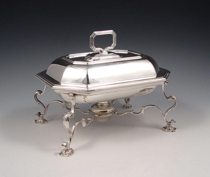 Appraisal: GARRARD LONDON SILVER CHAFING DISH Hallmarks indicate silver London Garrard