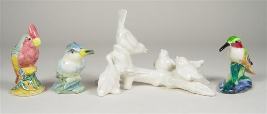 Appraisal: Four Stangl Birds Chickadee group in white glaze marked RC-USA