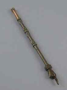 Appraisal: A white metal and gilt yad pointer measuring approx cm