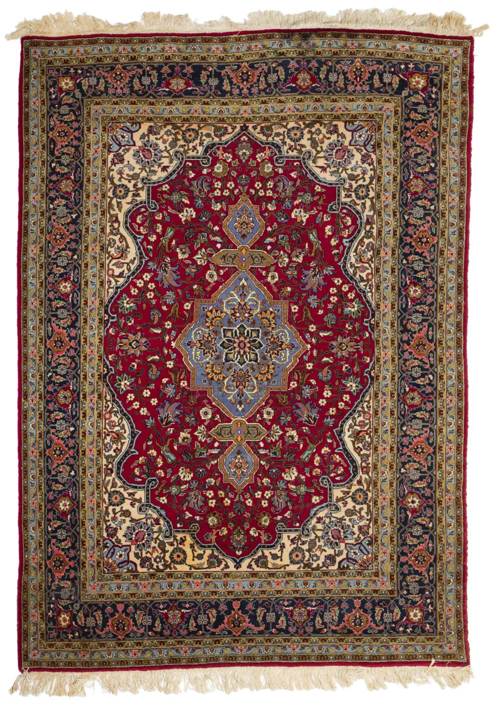 Appraisal: A Persian Tabriz rug Third-quarter th Century Wool on cotton