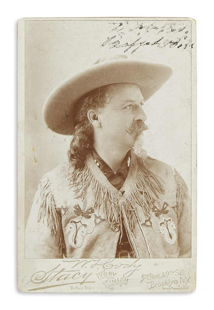 Appraisal: WEST Stacy Charles E photographer Signed cabinet card of Buffalo