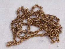 Appraisal: A carat gold chain weighing grams cm long