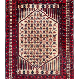 Appraisal: A Turkish Wool Rug Mid- th Century feet inches x