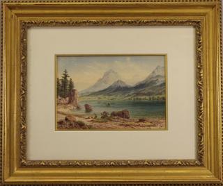 Appraisal: John William Casilear - Alpine Lake Watercolor Initialed lower right