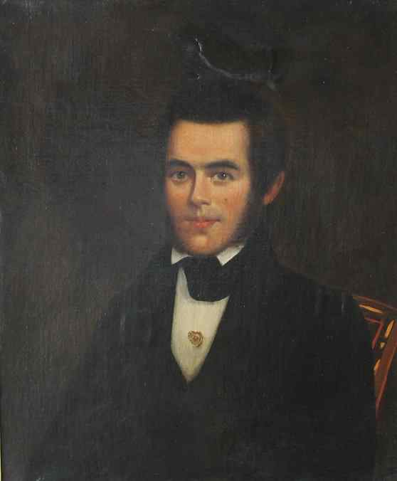 Appraisal: EARLY NINETEENTH CENTURY PORTRAIT OF A GENTLEMAN OIL Canvas ''