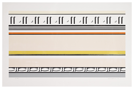 Appraisal: ROY LICHTENSTEIN Entablature VIII Color screenprint and collage with embossing