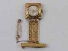 Appraisal: A carat gold lady's brooch watch circa by Matix approx