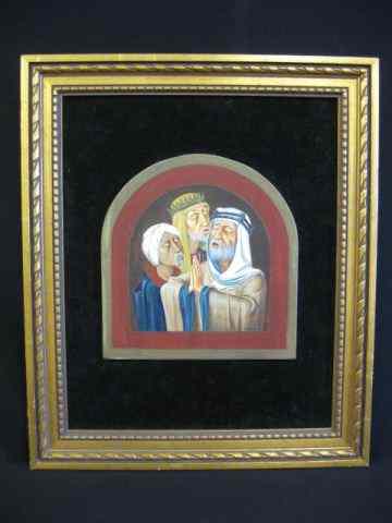 Appraisal: William M Ruth Oil on Panel ''The Wise Men'' arch