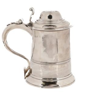 Appraisal: George II Sterling Silver Tankard Richard Bayley Richard Bayley English