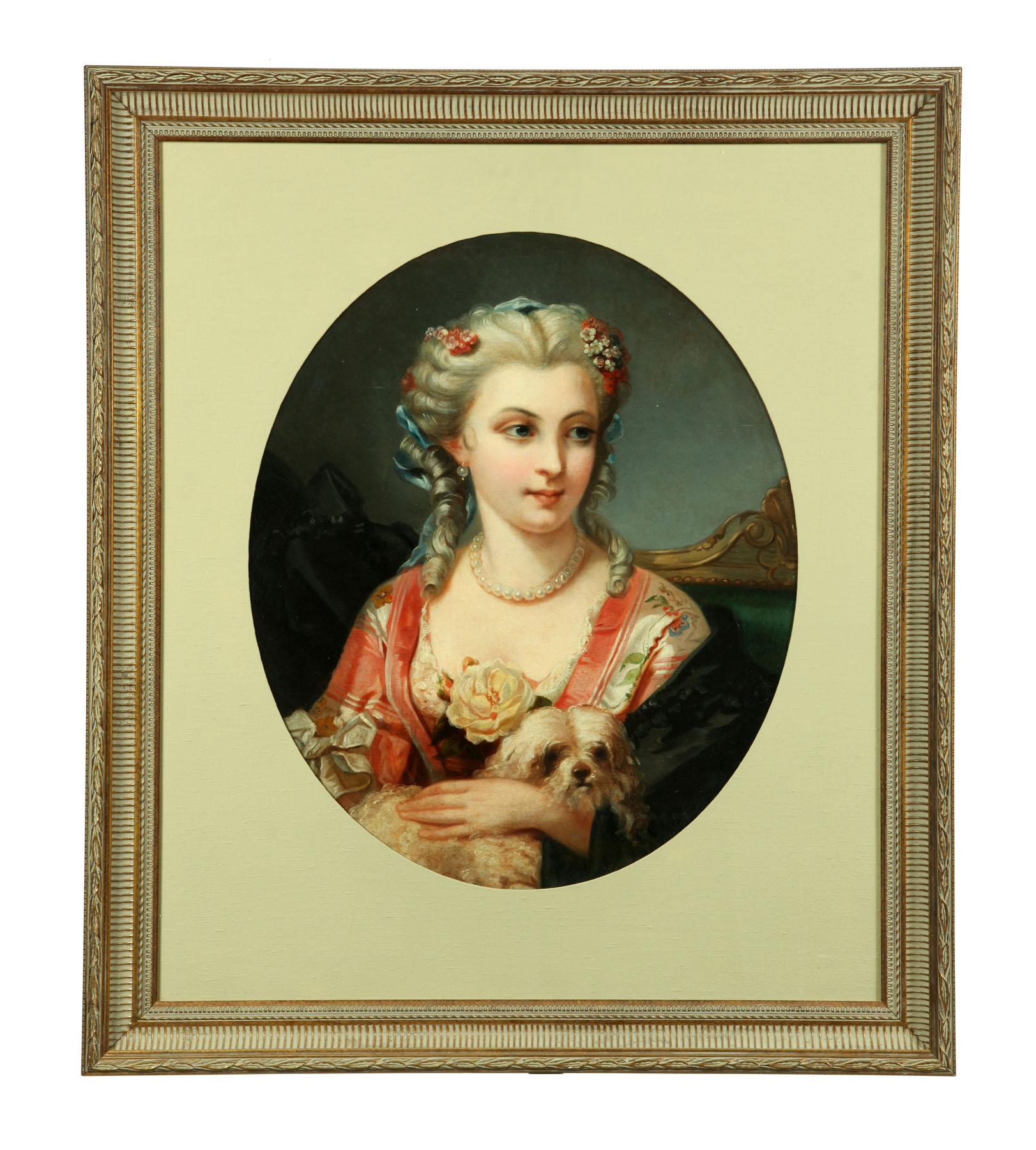 Appraisal: PORTRAIT OF A WOMAN EUROPEAN SCHOOL TH CENTURY Oil on