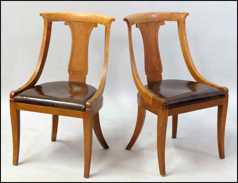 Appraisal: SET OF FOUR BAKER MAHOGANY CHAIRS Condition No Specific Condition