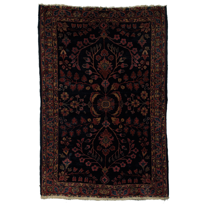 Appraisal: Persian Sarouk Mohajeran rug c stylized floral design on a