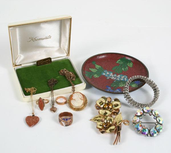 Appraisal: Lot of twelve pieces vintage and Victorian jewelry Odd Fellows