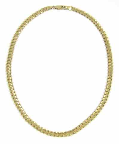 Appraisal: MAN'S FOURTEEN KARAT GOLD NECK CHAIN an '' curb chain