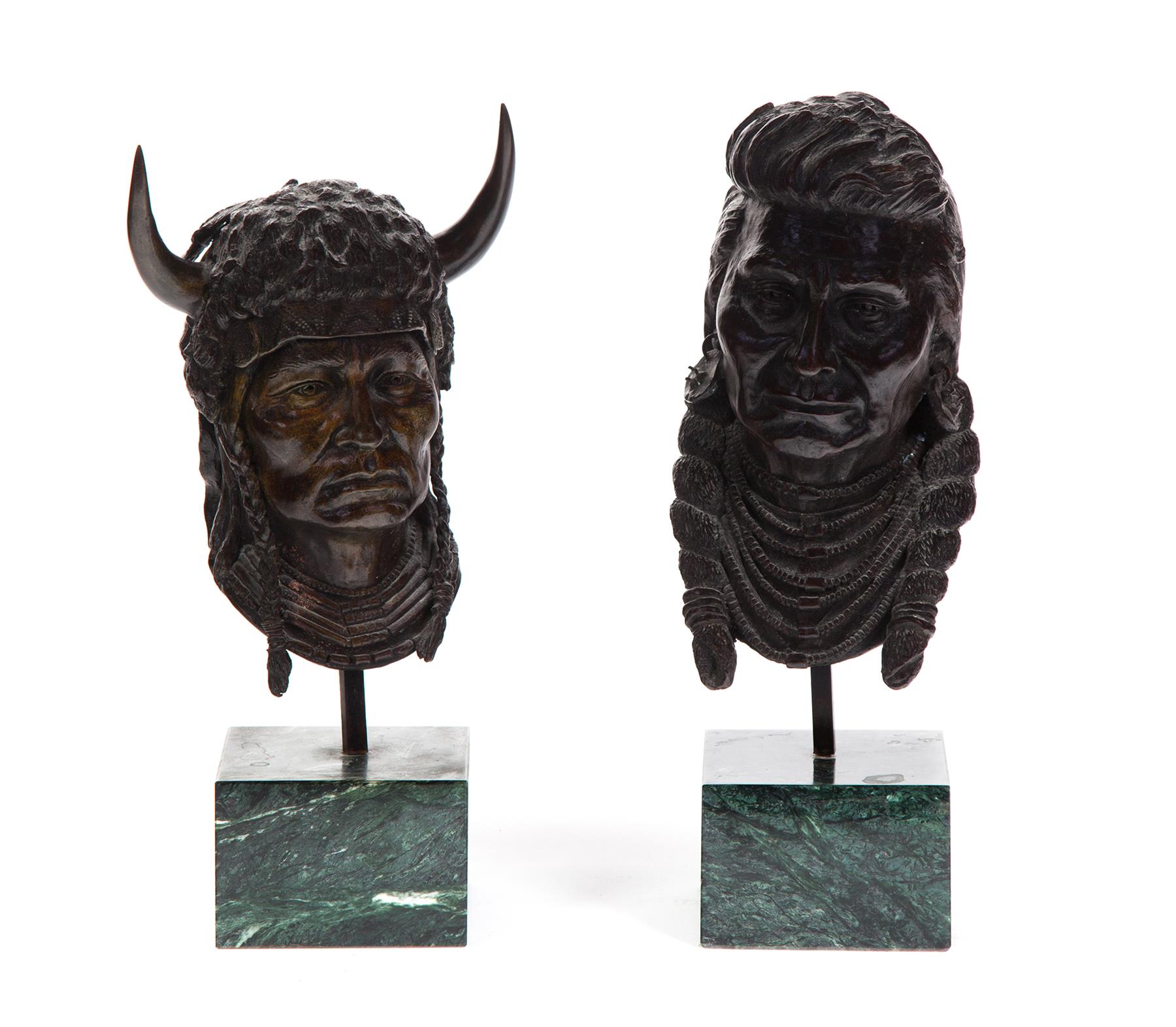 Appraisal: TWO AMERICAN INDIAN BRONZES BY GERSON FRANK AMERICAN LATE TH