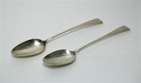 Appraisal: A pair of George III serving spoons William Patrick Cunningham