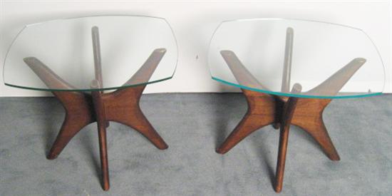 Appraisal: Pair of Side Tables In style of Vladimir Kagan with