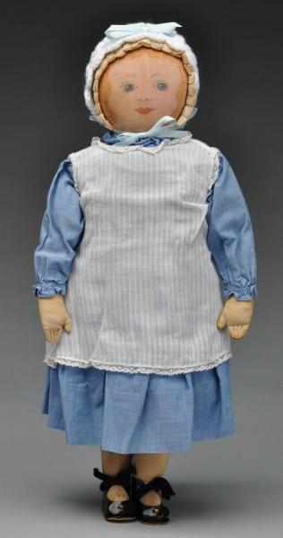 Appraisal: Vintage Polly Heckewelder Moravian Cloth Doll Description Made by the