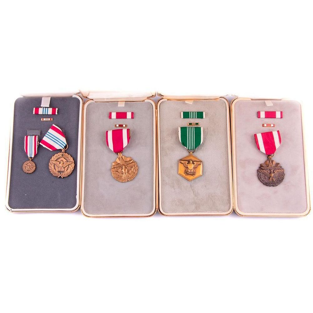 Appraisal: Four US Military Armed Forces Service Medals Four US Military