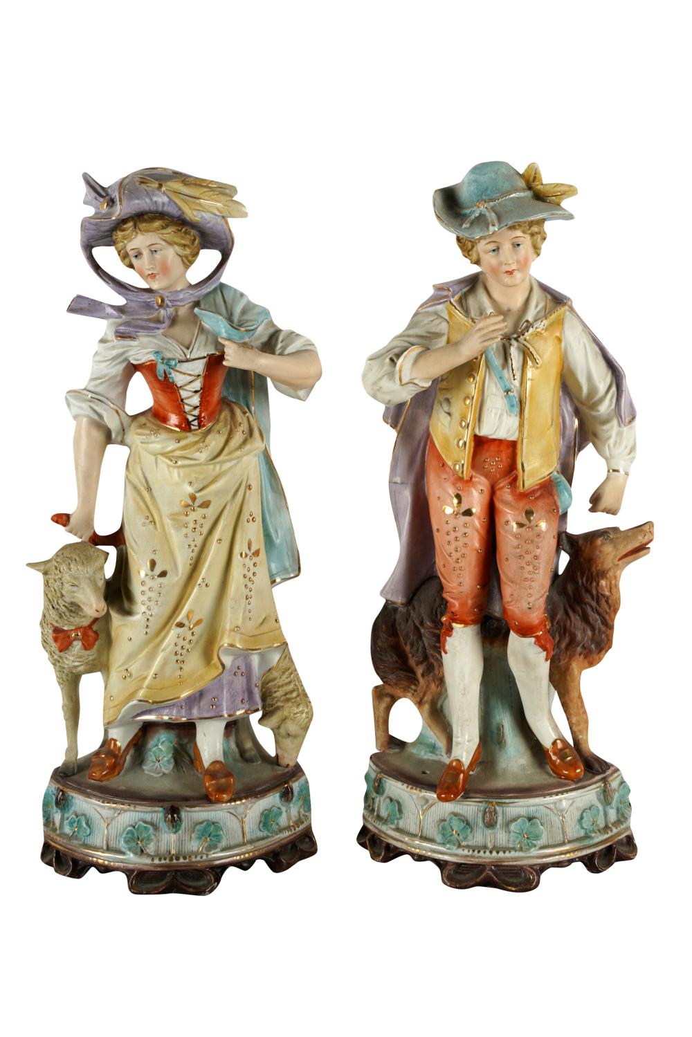 Appraisal: TWO CONTINENTAL PORCELAIN FIGURESunmarked with matte glaze each inches high