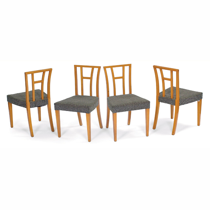 Appraisal: Eliel Saarinen dining chairs four by Johnson Furniture Grand Rapids