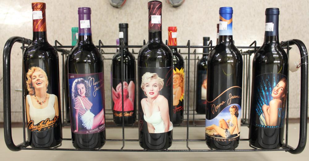 Appraisal: TWELVE COLLECTIBLE BOTTLES OF MARILYN MERLOT WINE Nova Wines Inc