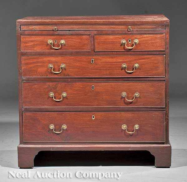 Appraisal: A George III Mahogany Bachelor's Chest late th c crossbanded