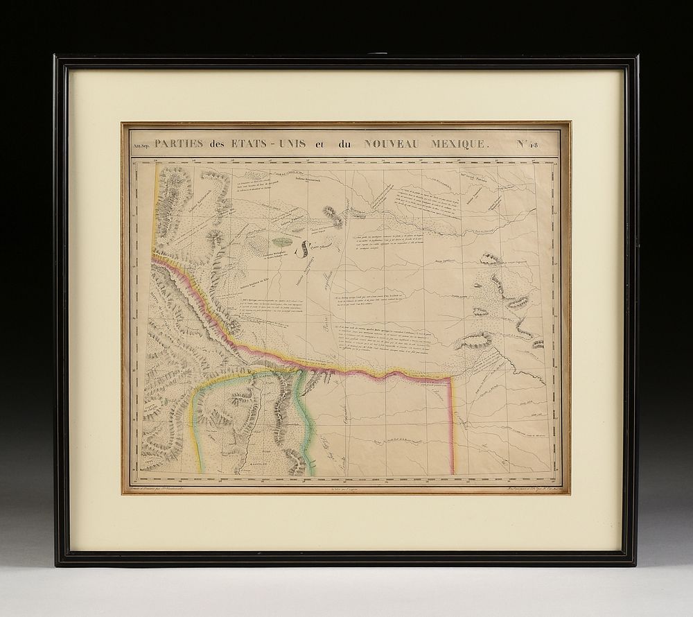 Appraisal: AN ANTIQUE MAP Parties des Etats-Unis et du Nouveau Mexique