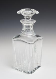 Appraisal: Baccarat Cut Crystal Square Decanter and Stopper th c with