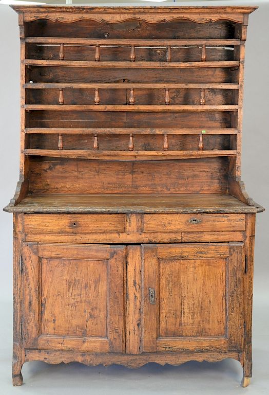 Appraisal: Louis XV hutch with open top made up of old