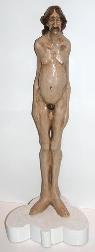 Appraisal: A sculpture of a nude man possibly a satire of