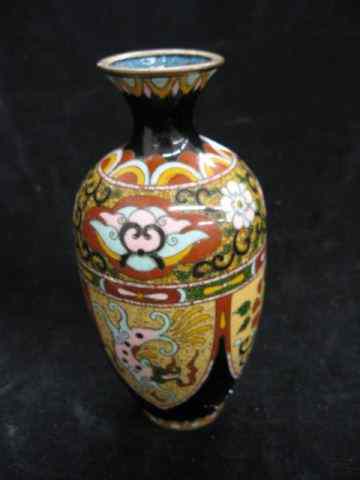 Appraisal: Japanese Cloisonne Vase floral mottled field th century '' excellent