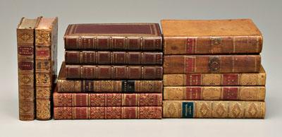 Appraisal: leather-bound books all with full leather bindings several with ornate