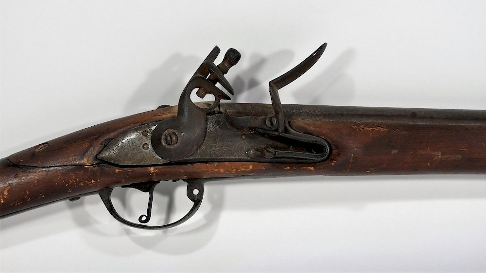 Appraisal: C FrenchFlintlock Long Barrel Rifle Gun French th Century Dark