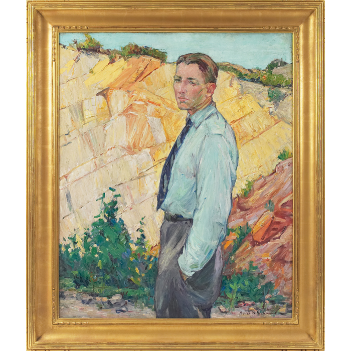 Appraisal: Agnes Millen Richmond American - In the Quarry Portrait of