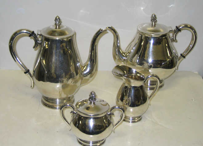 Appraisal: JAPANESE SILVER TEA SERVICE Hirata Co th century four piece