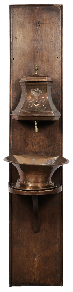 Appraisal: Copper Lavabo Continental probably French th century or earlier lidded