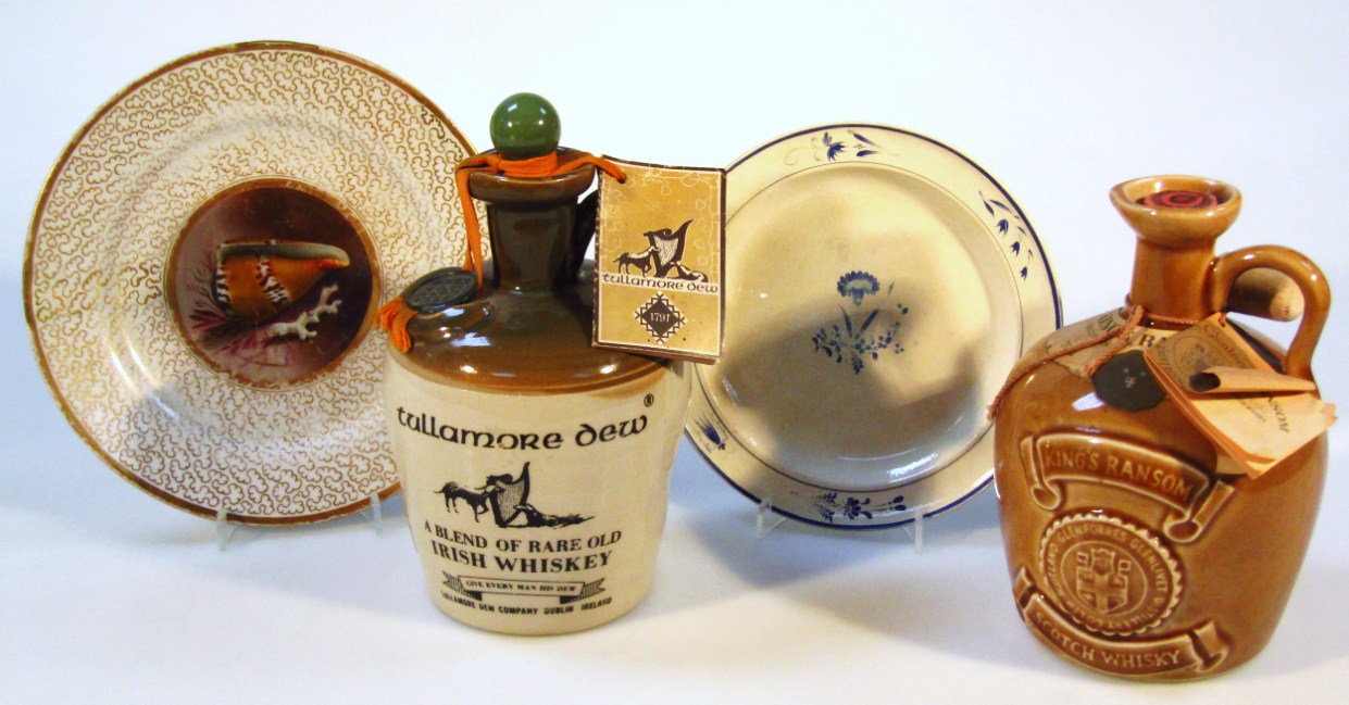 Appraisal: A Tullamore Dew Irish whisky pottery flagon with stopper and