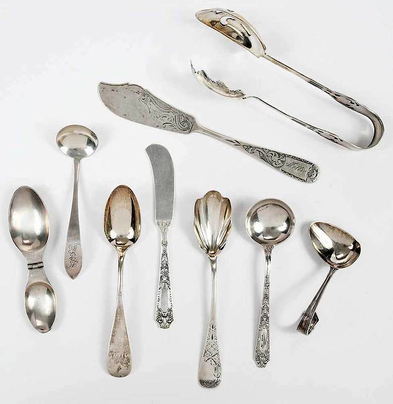 Appraisal: Pieces Assorted Sterling Flatware American th century including pieces Alvin