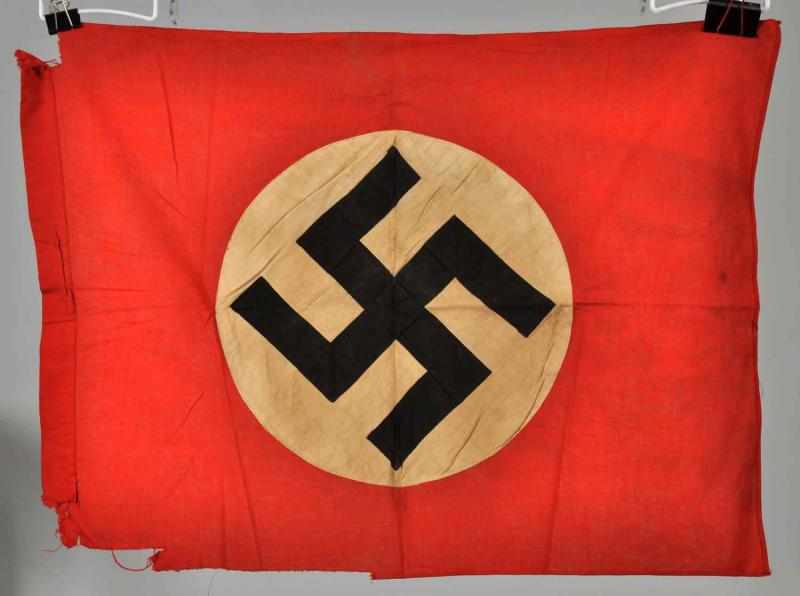 Appraisal: Lot of German Nazi Military Flags Two small vehicle identification