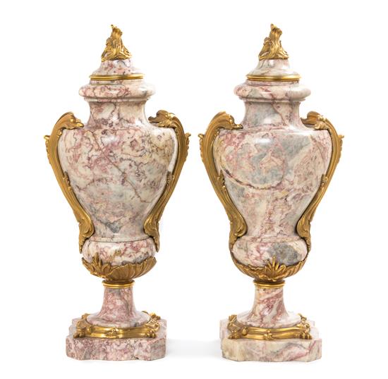 Appraisal: Sale Lot A Pair of Louis XV Style Gilt Bronze