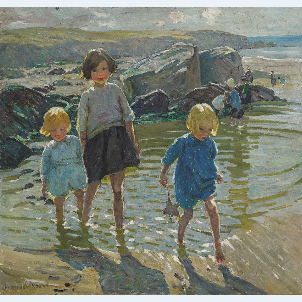 Appraisal: Dorothea Sharp - British CHILDREN ON THE BEACH IN THE