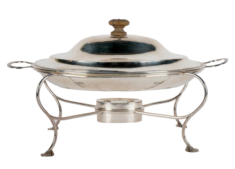 Appraisal: GEORGE III IRISH STERLING CHAFING DISHRichard Williams or Robert Williams