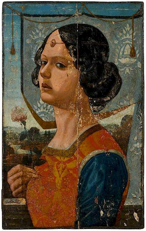 Appraisal: Italian School possibly th century Portrait of a Woman Holding