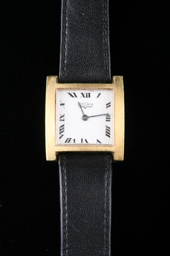 Appraisal: GOLD PLATED VULCAIN WRIST WATCH