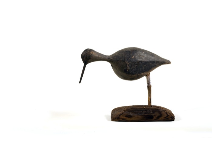 Appraisal: CARVED AND PAINTED SHOREBIRD DECOY CIRCA Having painted eyes and