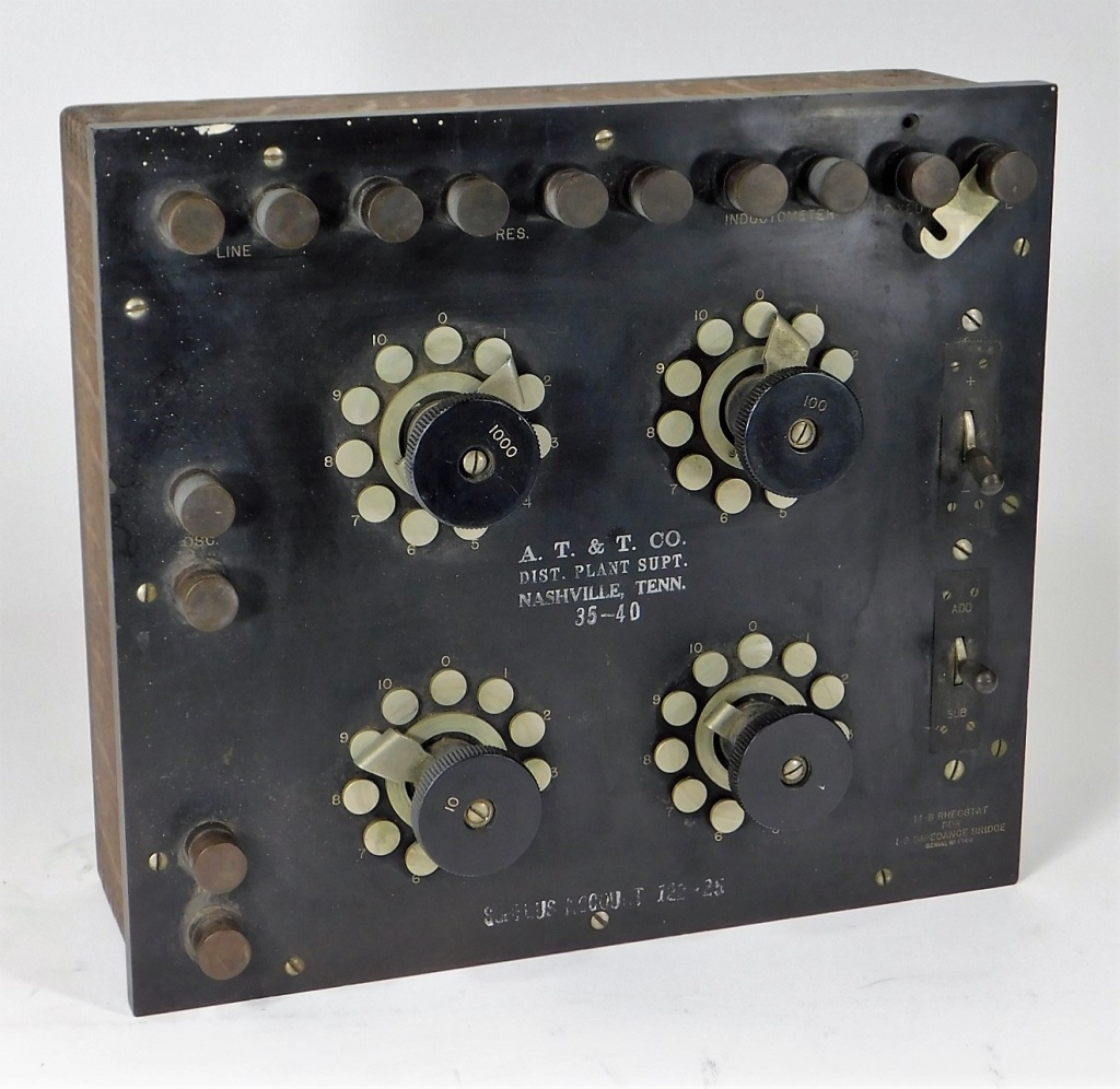 Appraisal: WESTERN ELECTRIC -B RHEOSTAT B IMPEDANCE BRIDGE United States th