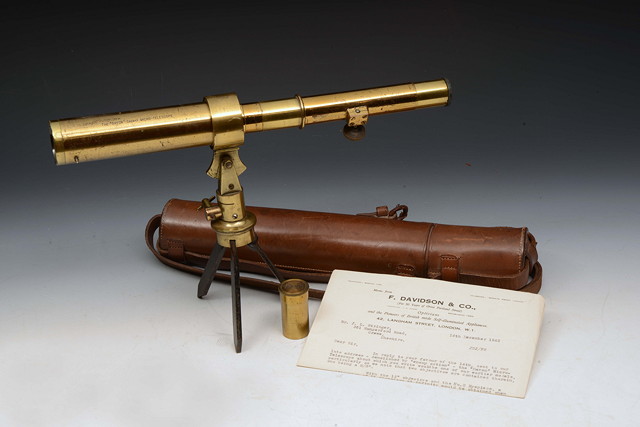 Appraisal: THE 'DAVON' MICRO-TELESCOPE in a brass case with tripod and