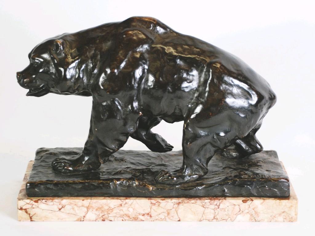 Appraisal: FRANZ ROUBAL - A CAST BRONZE MODEL OF A BEAR